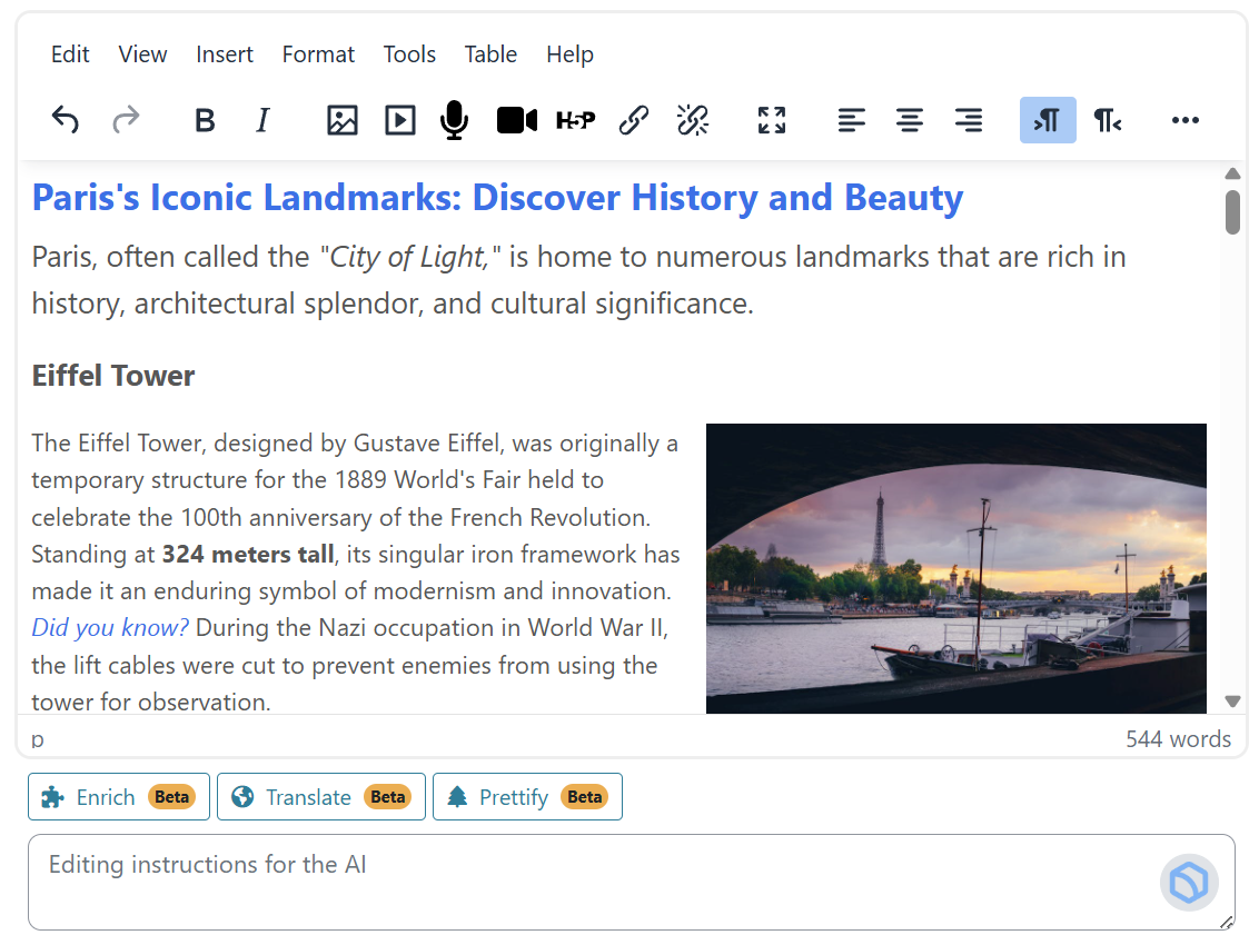 Dixeo Content Editor